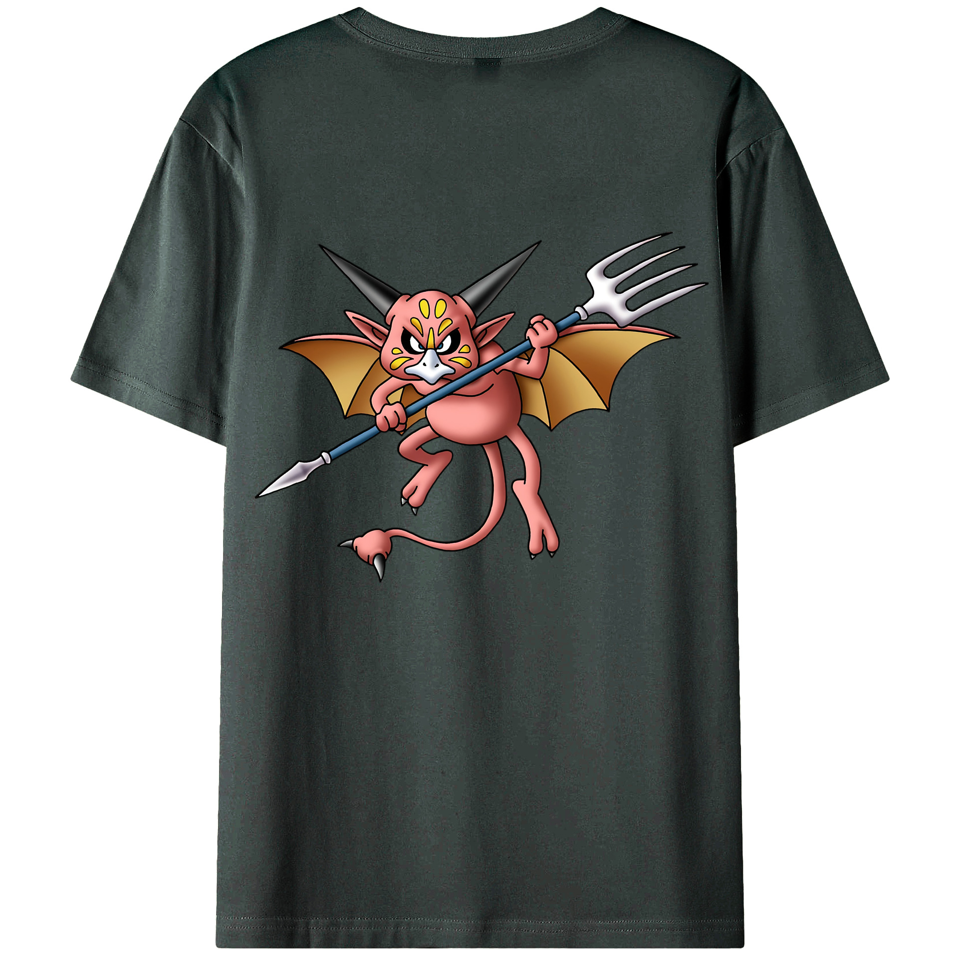 （画像用） ドラゴンクエスト Doragon Kuesuto Dragon Quest 綿100％ メンズ半袖Tシャツ（バックプリント） 通気性